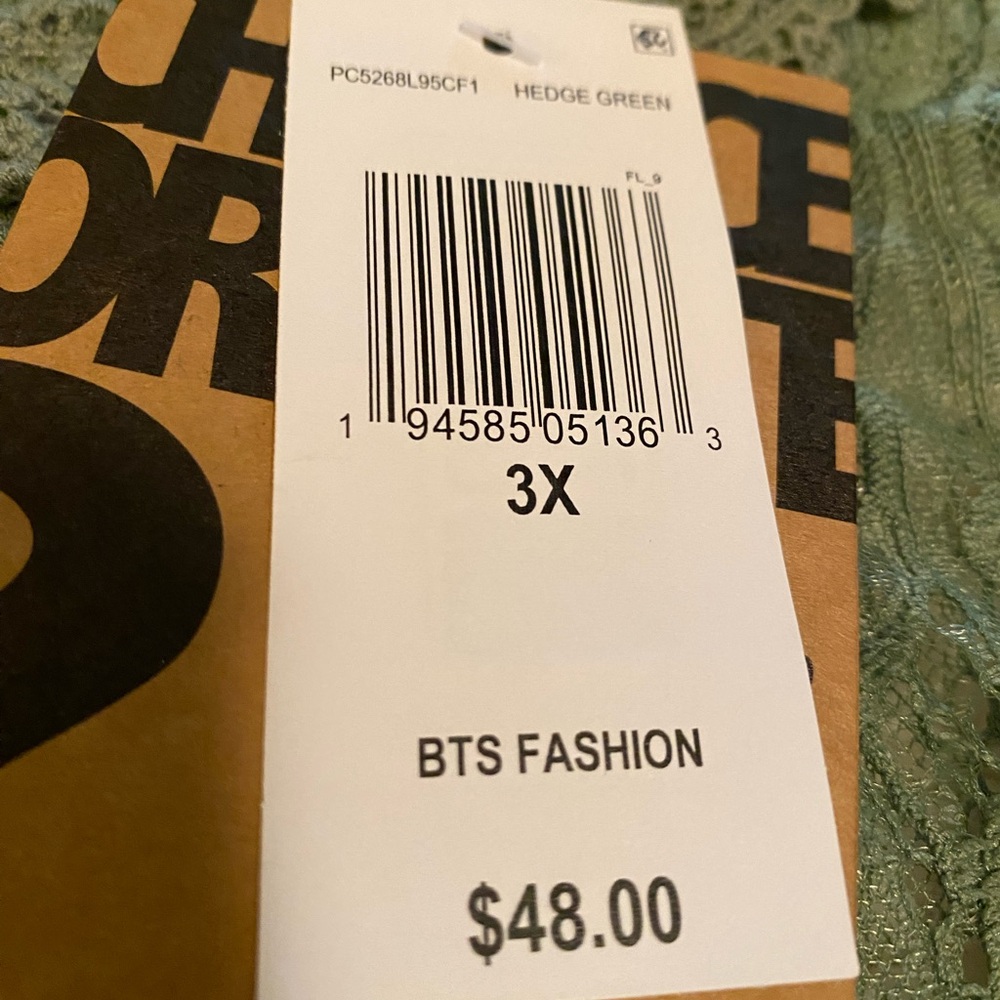 Chance or Fate women’s 3x hedge green pullover dressy sleeveless top. NWT - Picture 4 of 9